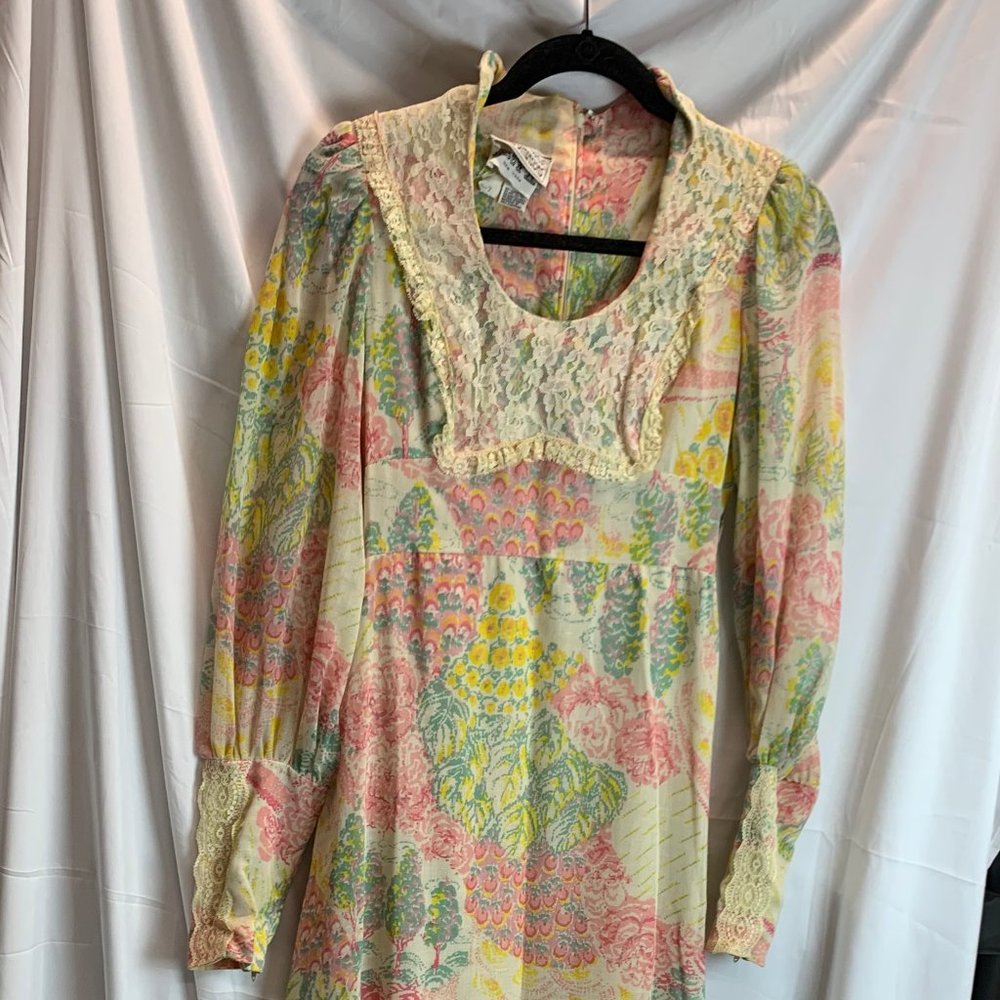 Vintage Act I Saks Fifth Avenue Young Dimensions Prarie Style Dress Size 7